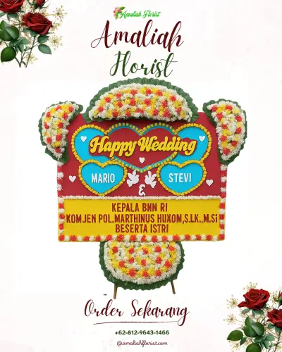 Karangan Papan Bunga Pernikahan di Karangdowo